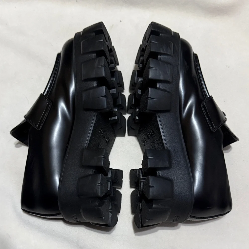 Prada Brushed leather Monolith loafers - Picture 6 of 10